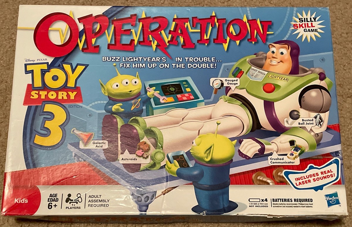 Disney’s Toy Story 3 Operation Buzz Lightyear Disney COMPLETE Family Board Game