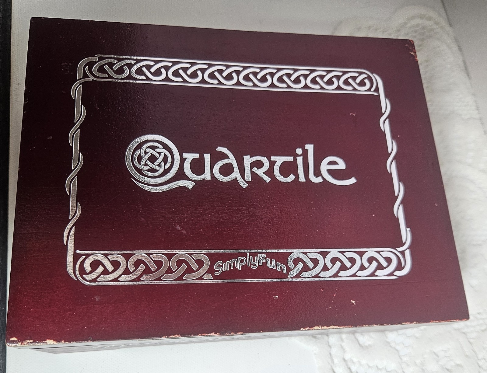 Simply Fun Quartile Game Family Tile Dominoes Math, 2-6 Players, Wooden Ages 5+