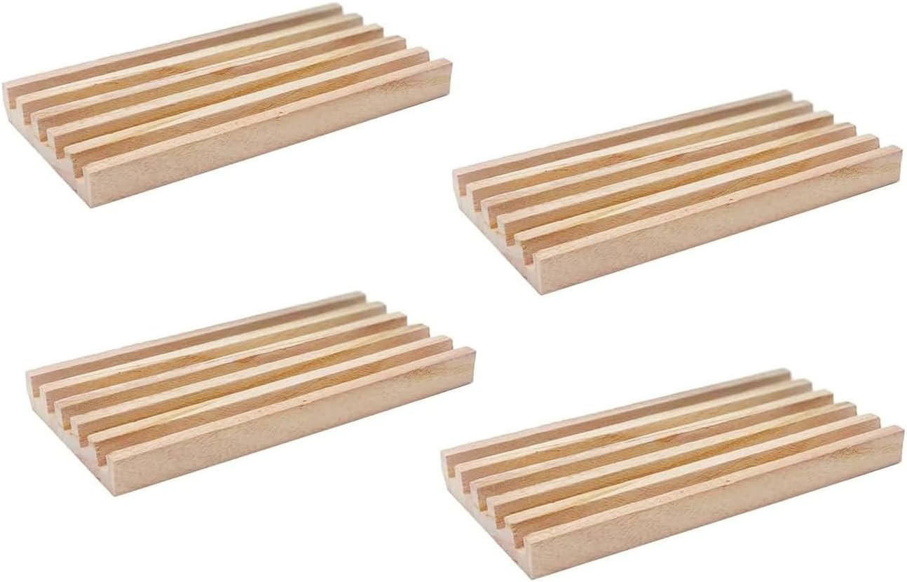 Wooden Domino Trays/Racks Set of 4 Domino Tiles Holders Mexican Train Wooden Tra