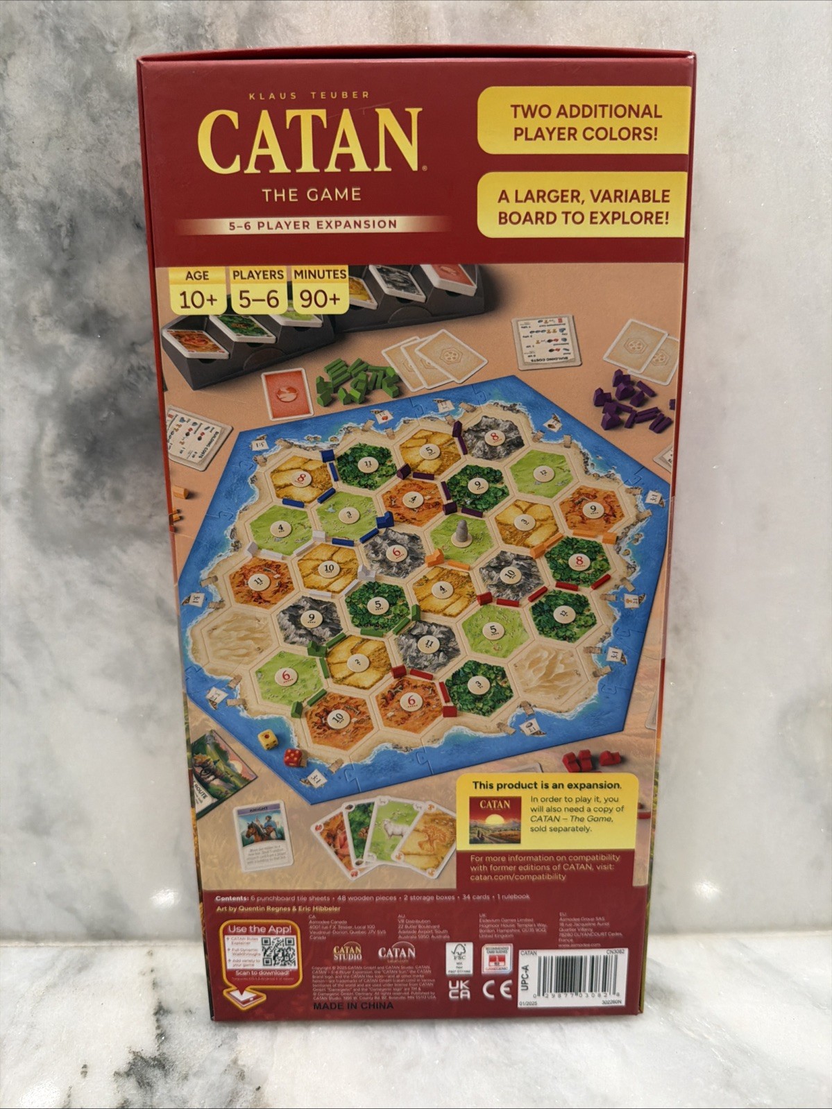 Catan 5-6 Player EXTENSION 6th Edition Game Studio CN3082 Base Core EXPANSION