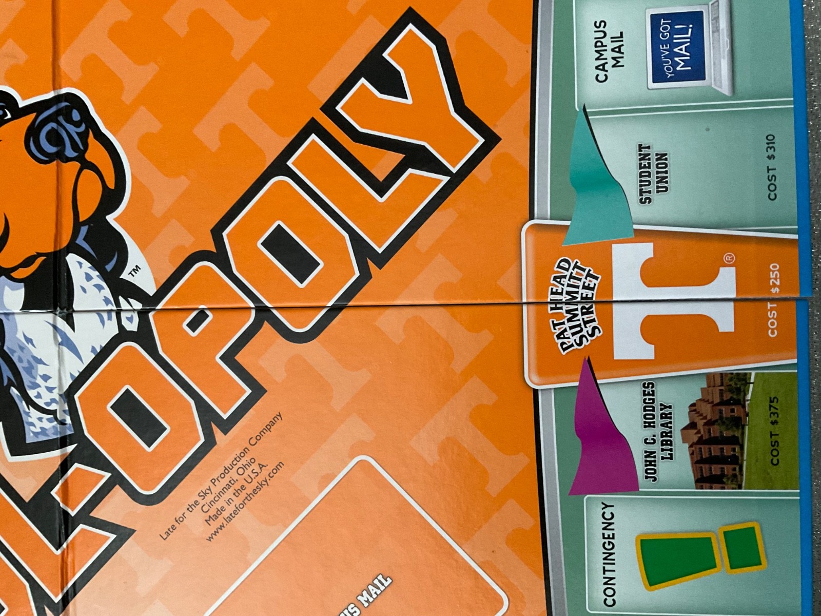 Vol-opoly University Of Tennessee Volunteers Board game TN Vols Volopoly See Pic