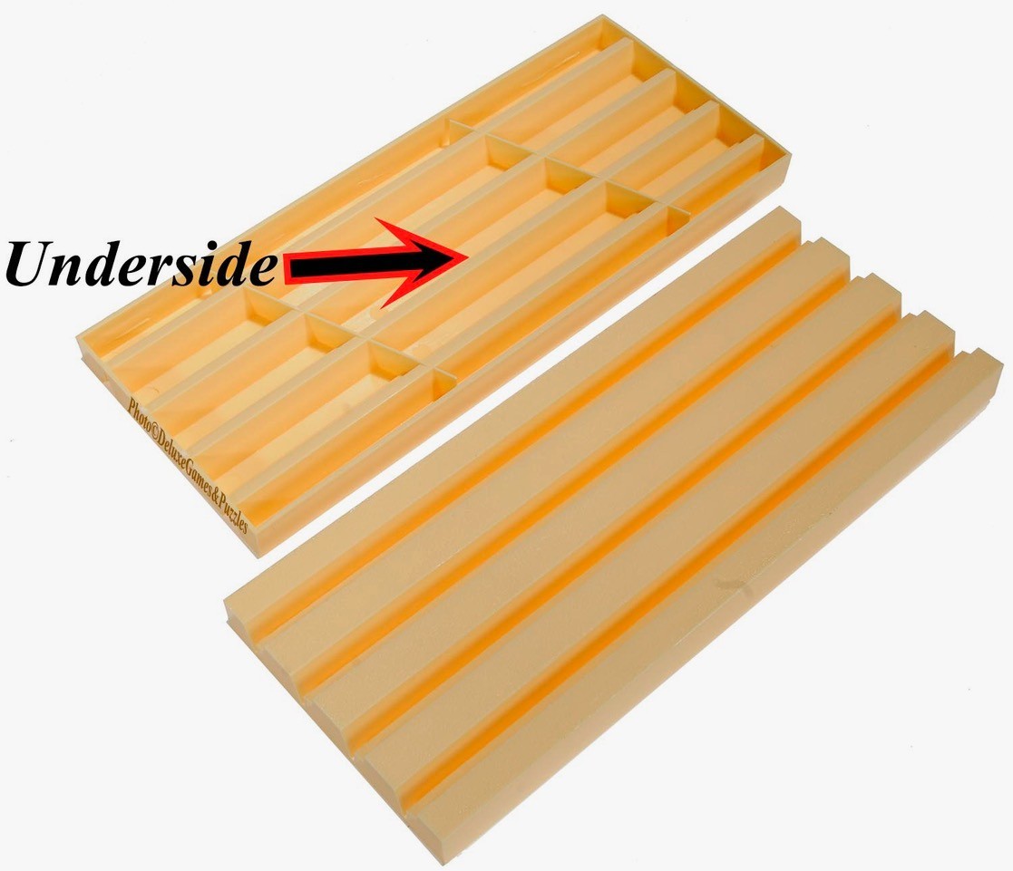 Plastic Trays/Racks for Dominoes OR Playing Card _ Dual Use _ Set of 4 Trays