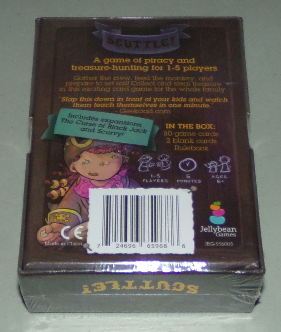SCUTTLE A Game of Piracy & Treasure Hunting 1-5 Players 6+ Black Jack Scurvy NEW