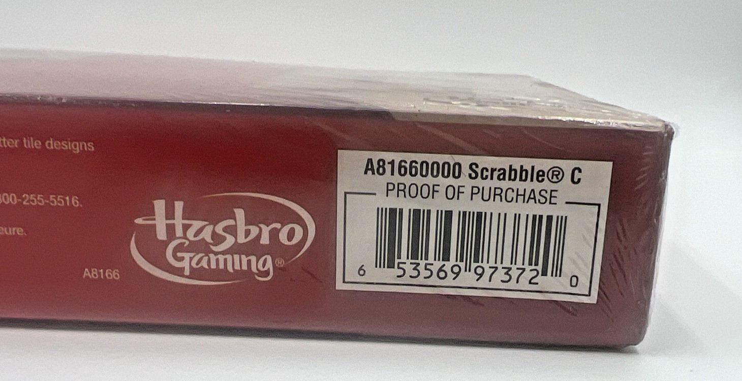 Scrabble Board Game Crossword New Factory Sealed Hasbro A8166 2013 Tiles USA SEE