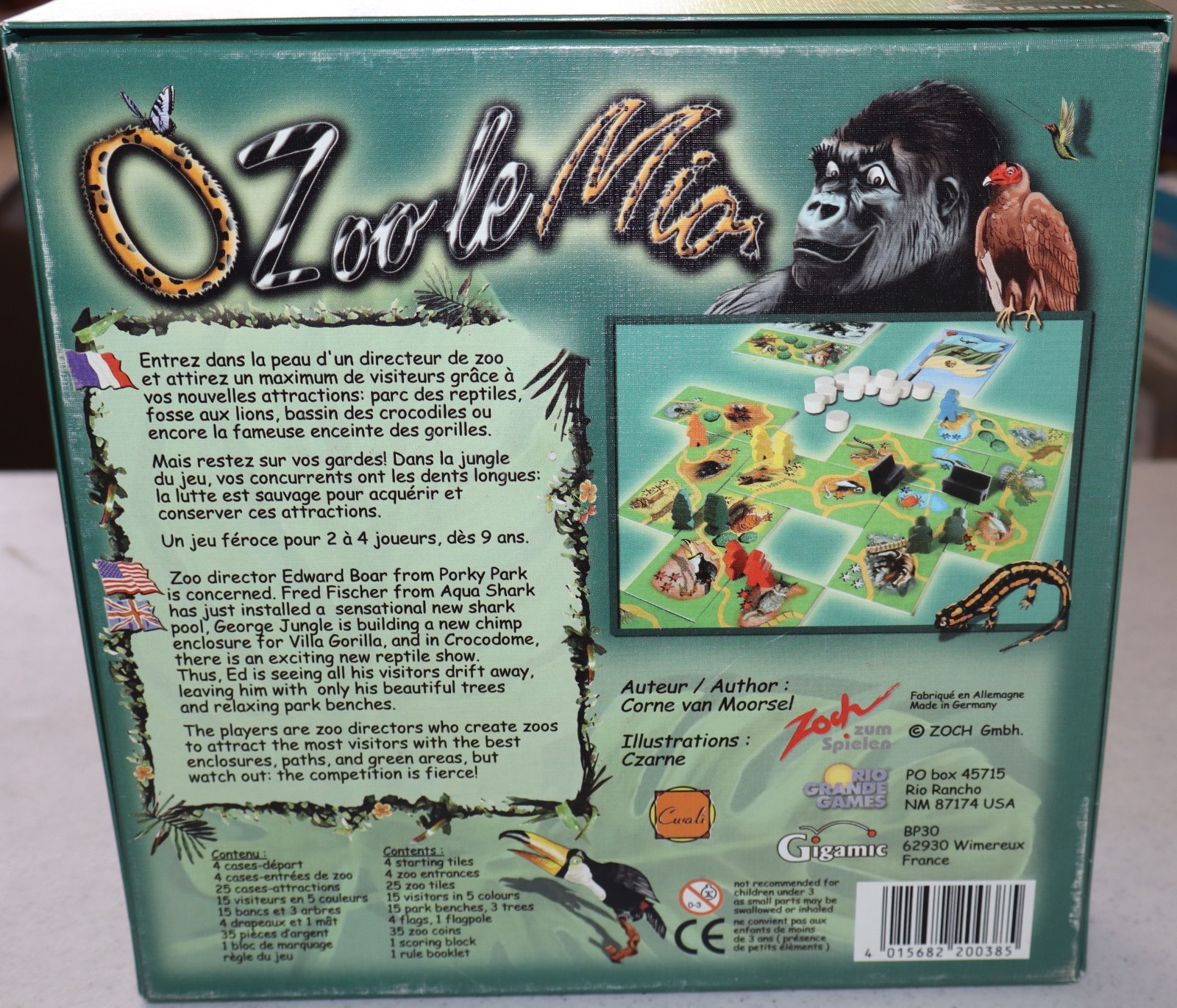 O Zoo Le Mio Family Board Game from Gigamic/Rio Grande Games, Complete