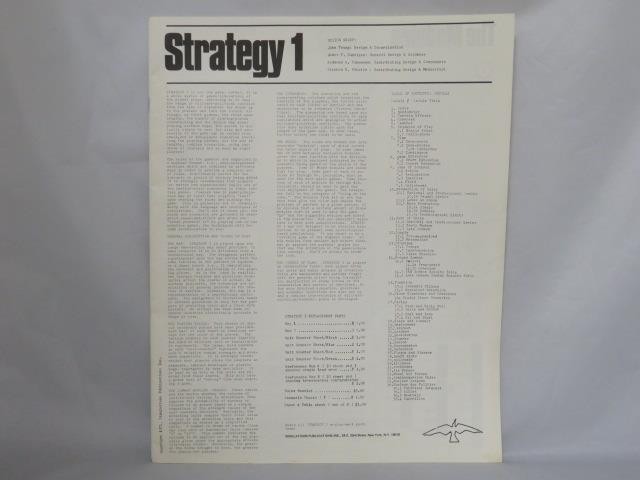 SPI 1971: Strategy I – Strategic Warfare War Zip Game (UNPUNCHED) MINT