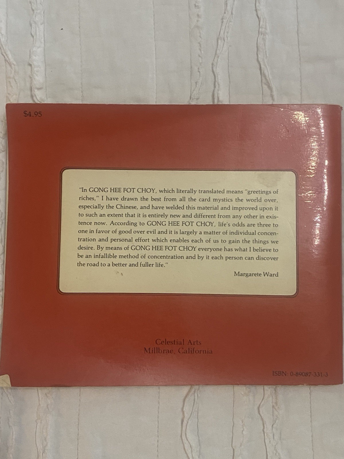 Celestial Arts Gong Hee Fot Choy Fortune Telling Game w/ Board, 1981, 17+