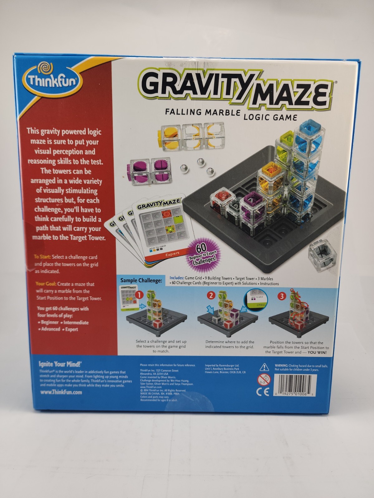 Think Fun – Gravity Maze Falling Marble Logic Game Ages 8+ New