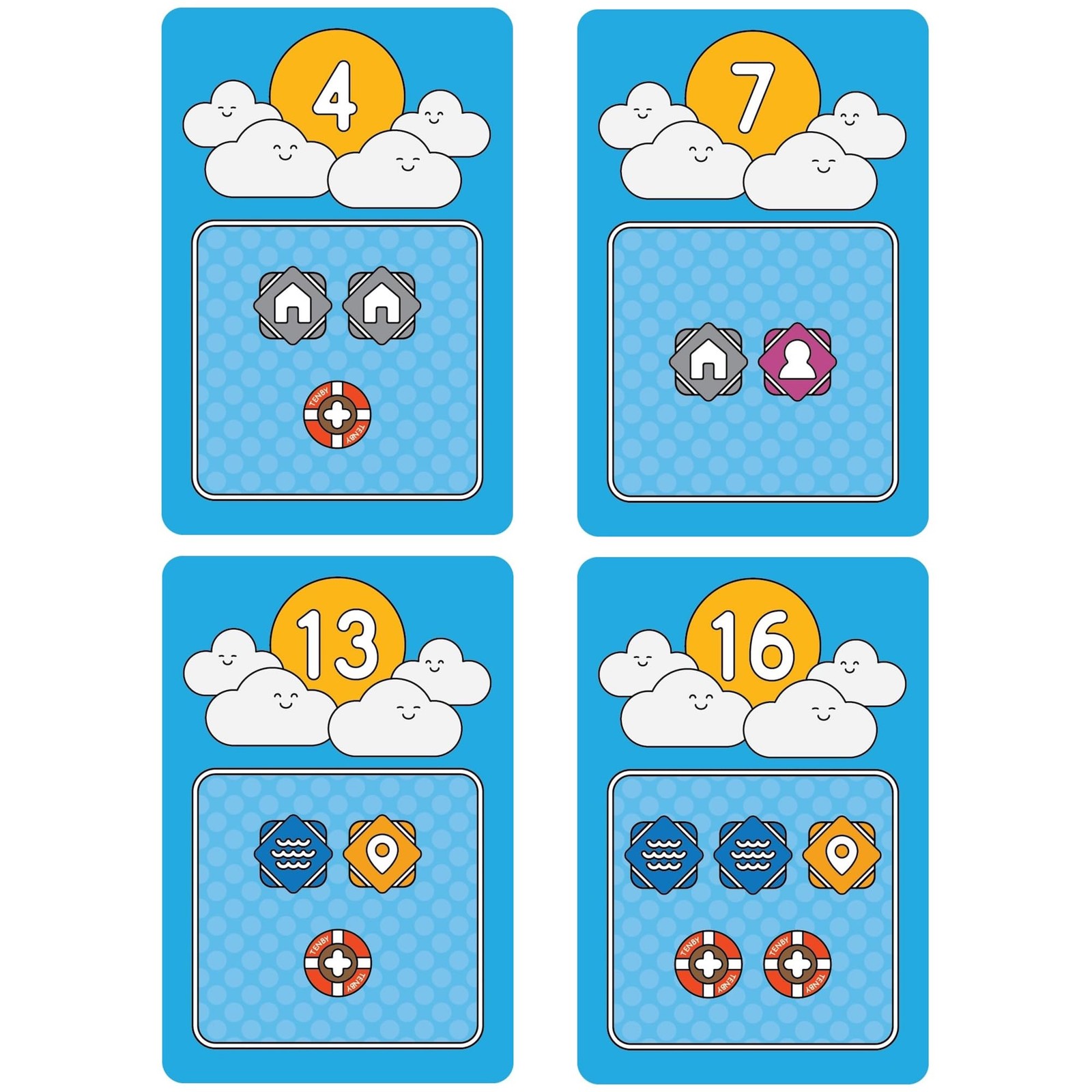 Mighty Boards: Tenby – Matching Card Game, Action Drafting, Street Building