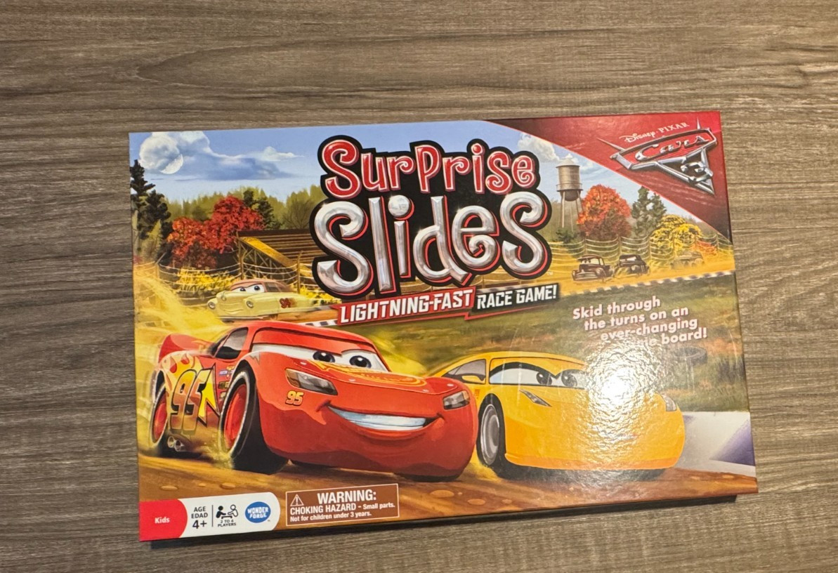 Disney Pixar Cars Surprise Slides Lightning-Fast Race Game Complete In Box