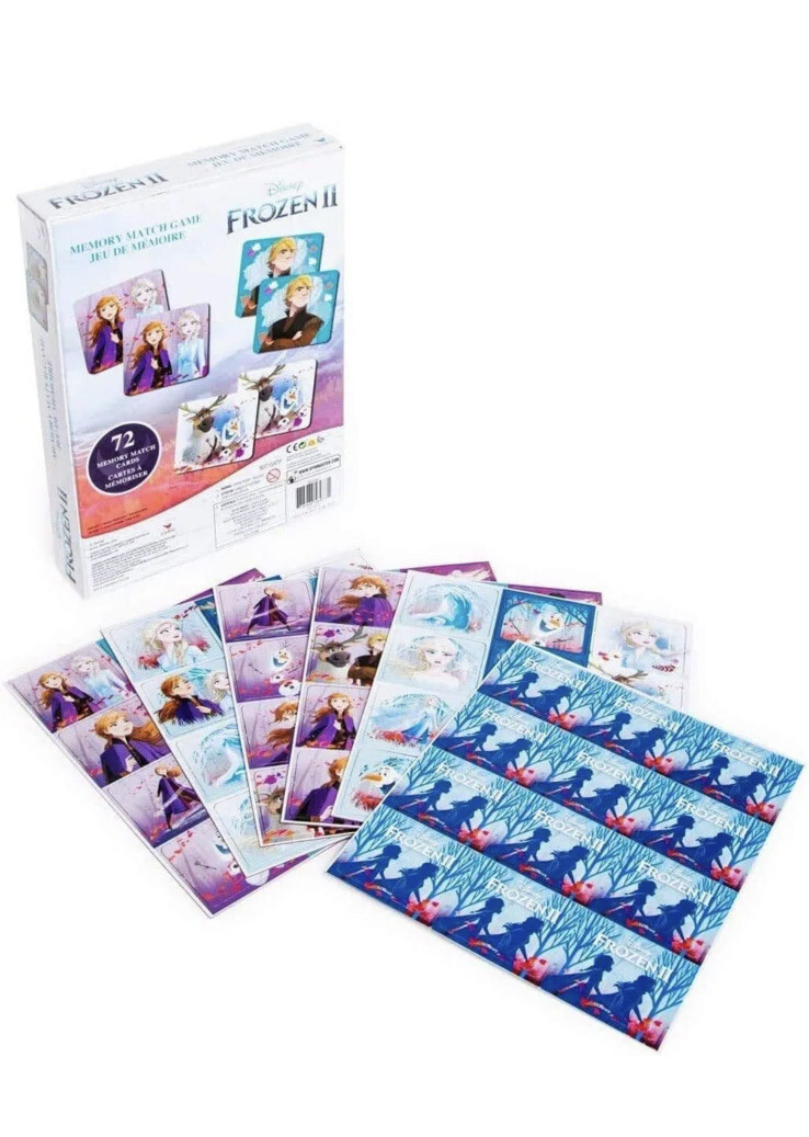 Disney Frozen II -Memory Match Game -72 Cards Elsa Anna Olaf & Characters -NEW