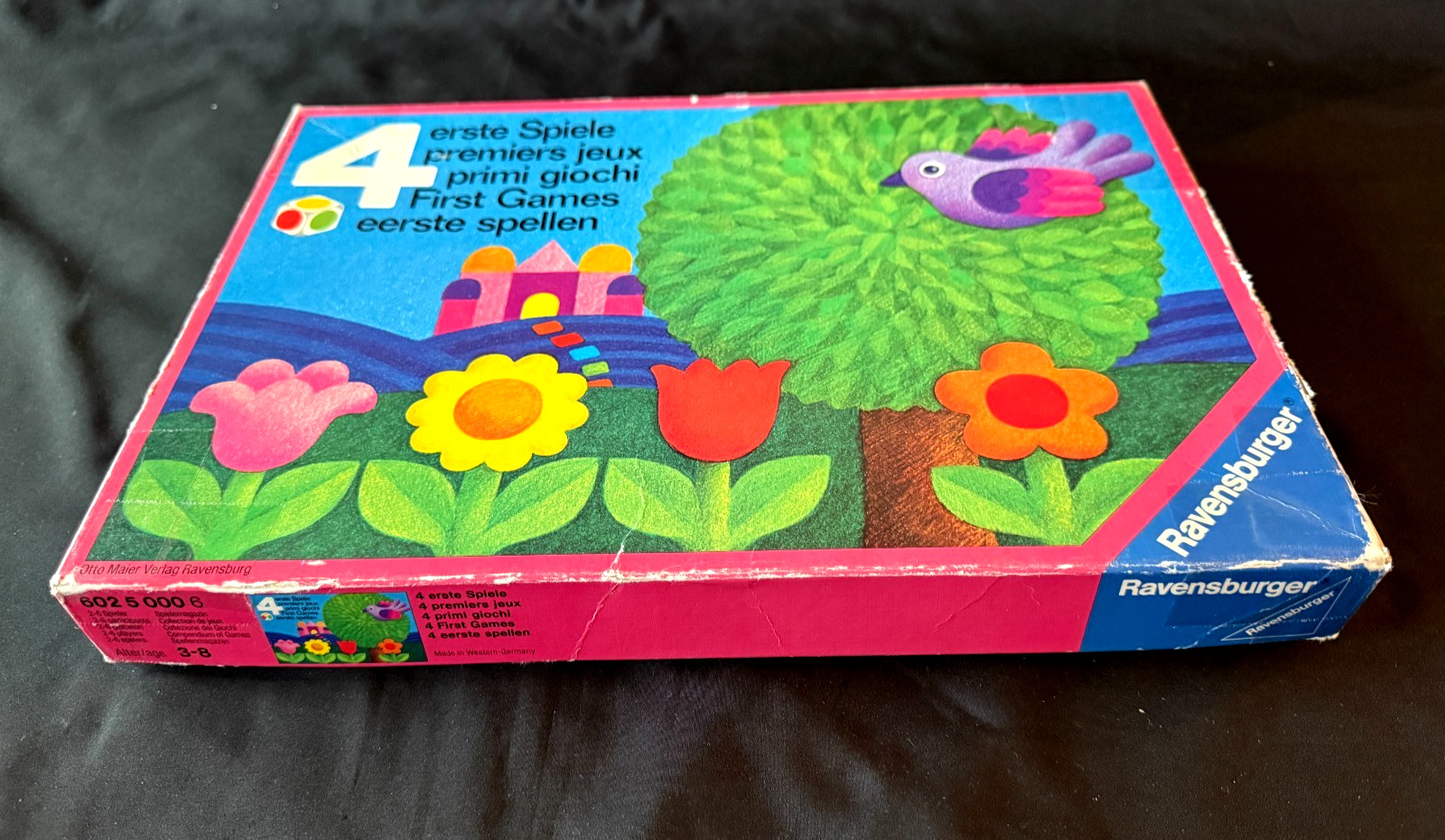 vtg 1974 Ravensburger 4 First Games COMPLETE board game Western Germany ages 3-8