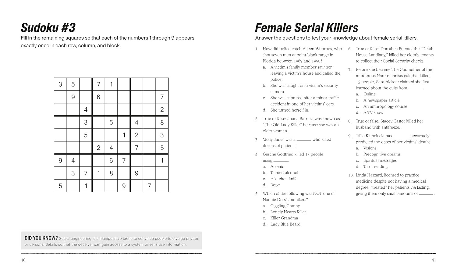 True Crime Trivia & Activity Book: Untangle the Secrets behind History’S Most Gr
