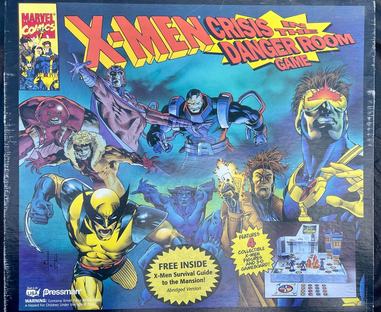 Marvel Comics: X-Men Crisis in the Danger Room Game by Pressman 1994 Vintage