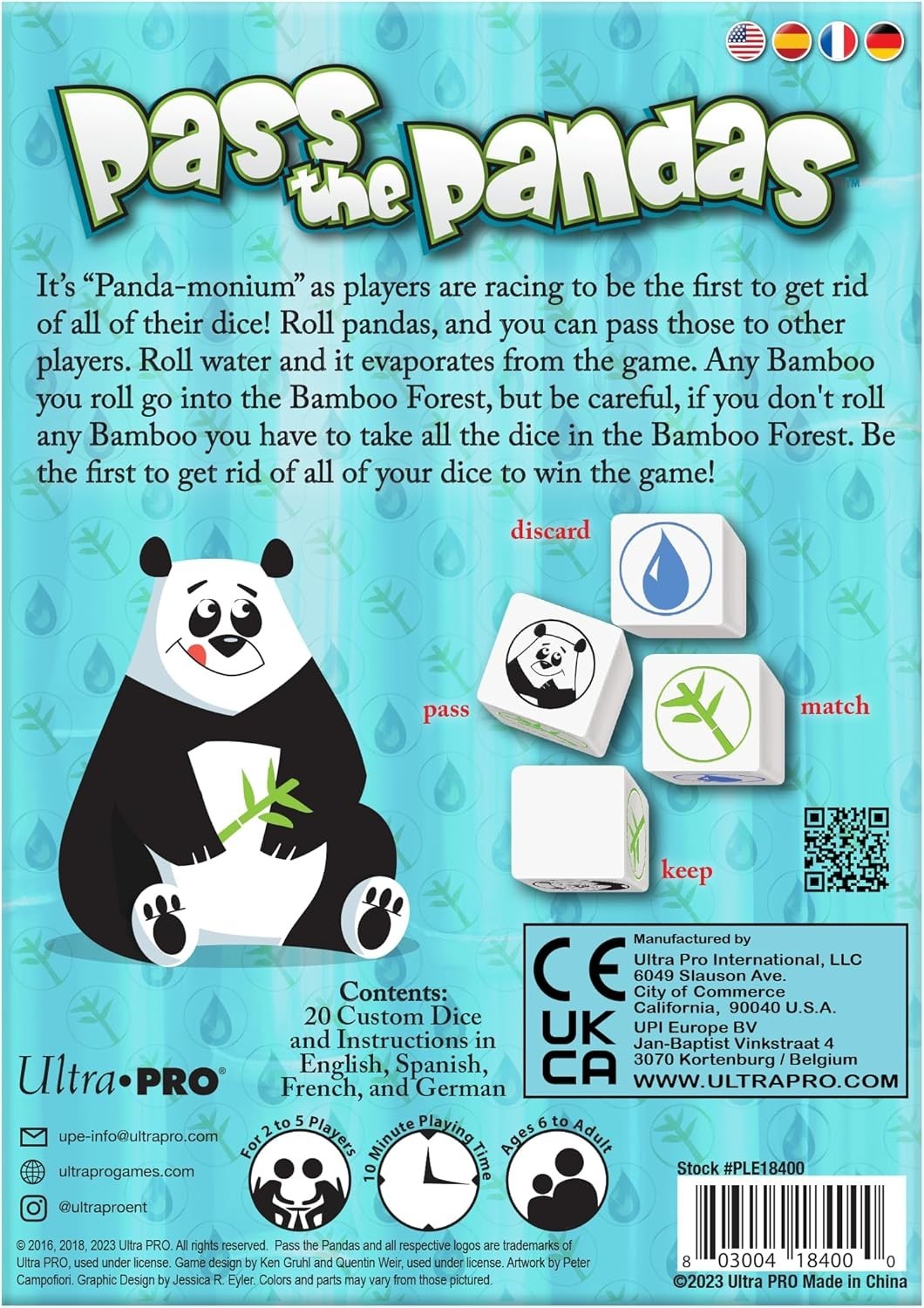 Ultra Pro Pass the Pandas Dice Game