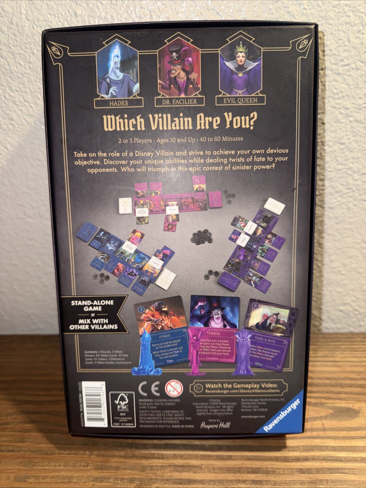Disney Villainous Wicked to The Core Game Villains Board Game Fantasy Complete