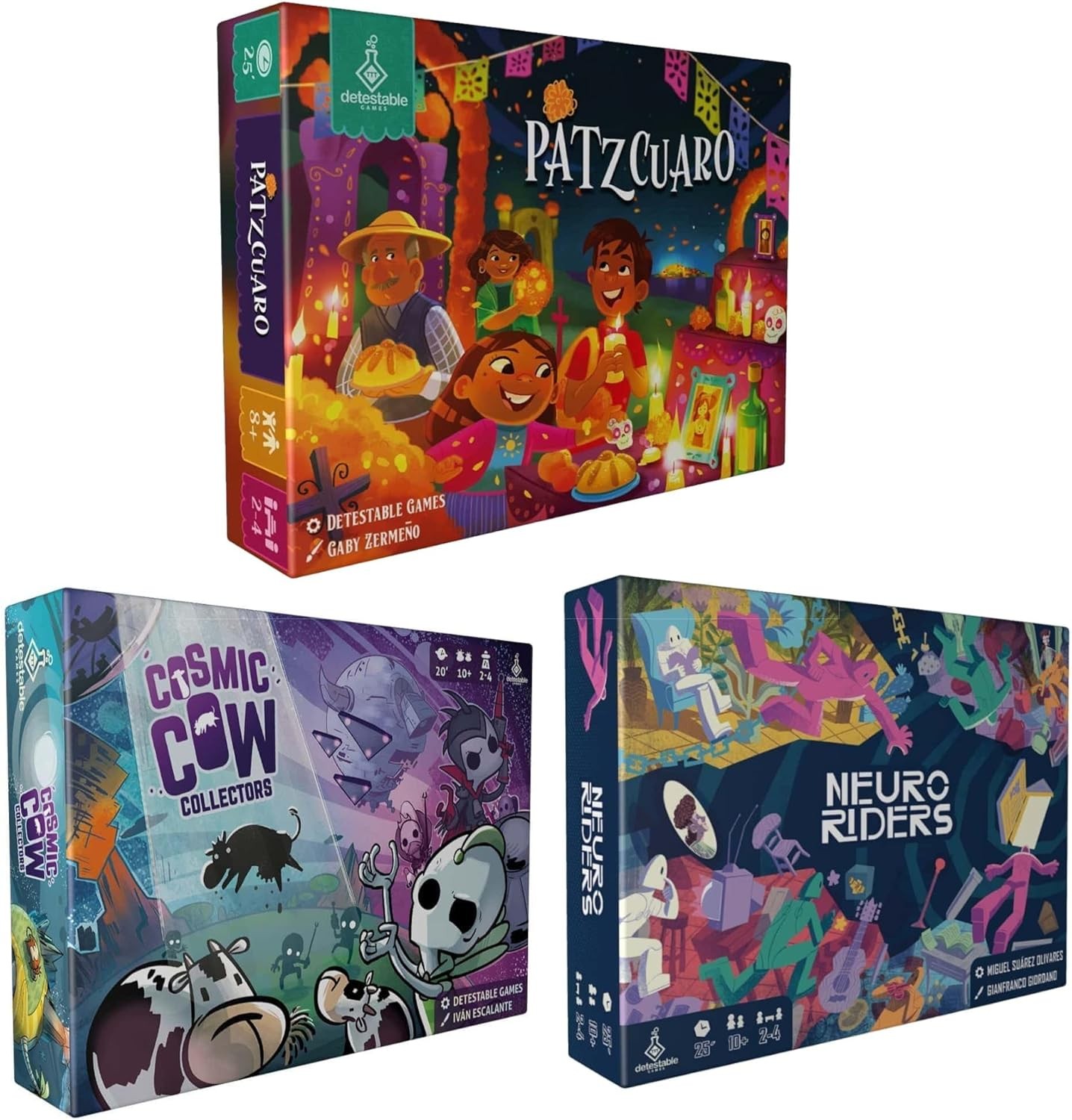 Draco Studios Bundle – Patzcuaro – Cosmic Cow – Neuroriders Boardgames