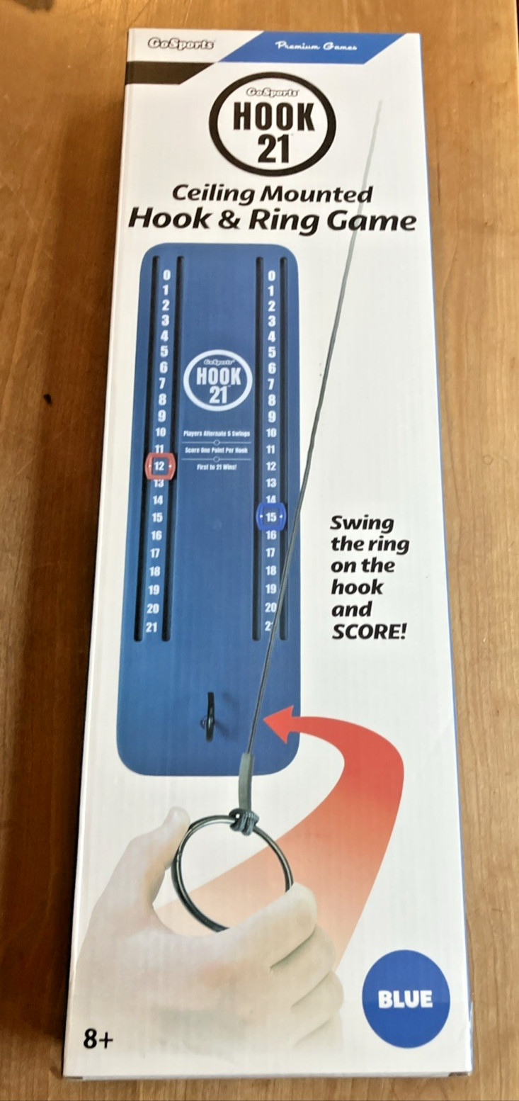 Hook 21 Hook & Ring Game with Foldable Arm Ceiling Mounted NEW GoSports