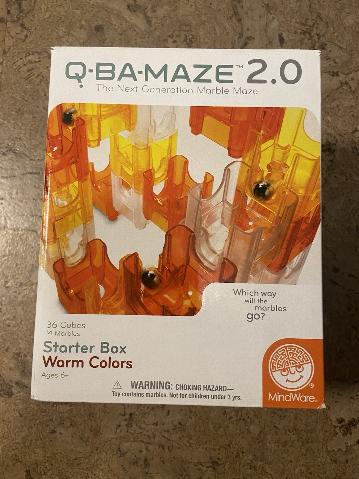 Q-BA-MAZE 2.0 Starter Box Warm Colors Mind Ware Marble Maze STEM