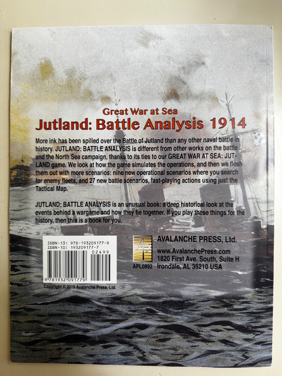 Avalanche Press Jutland Battle Analysis 1914 Great War ant Sea Scenario Book.