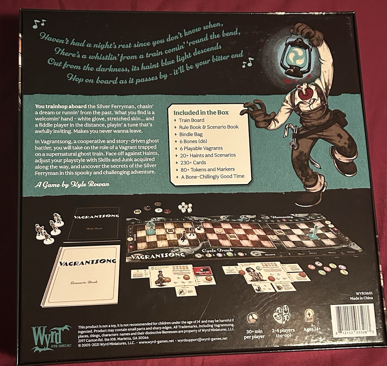 Wyrd Games Vagrantsong Cooperative Spooky Board Game 2-4 Players 14+ WYR11601