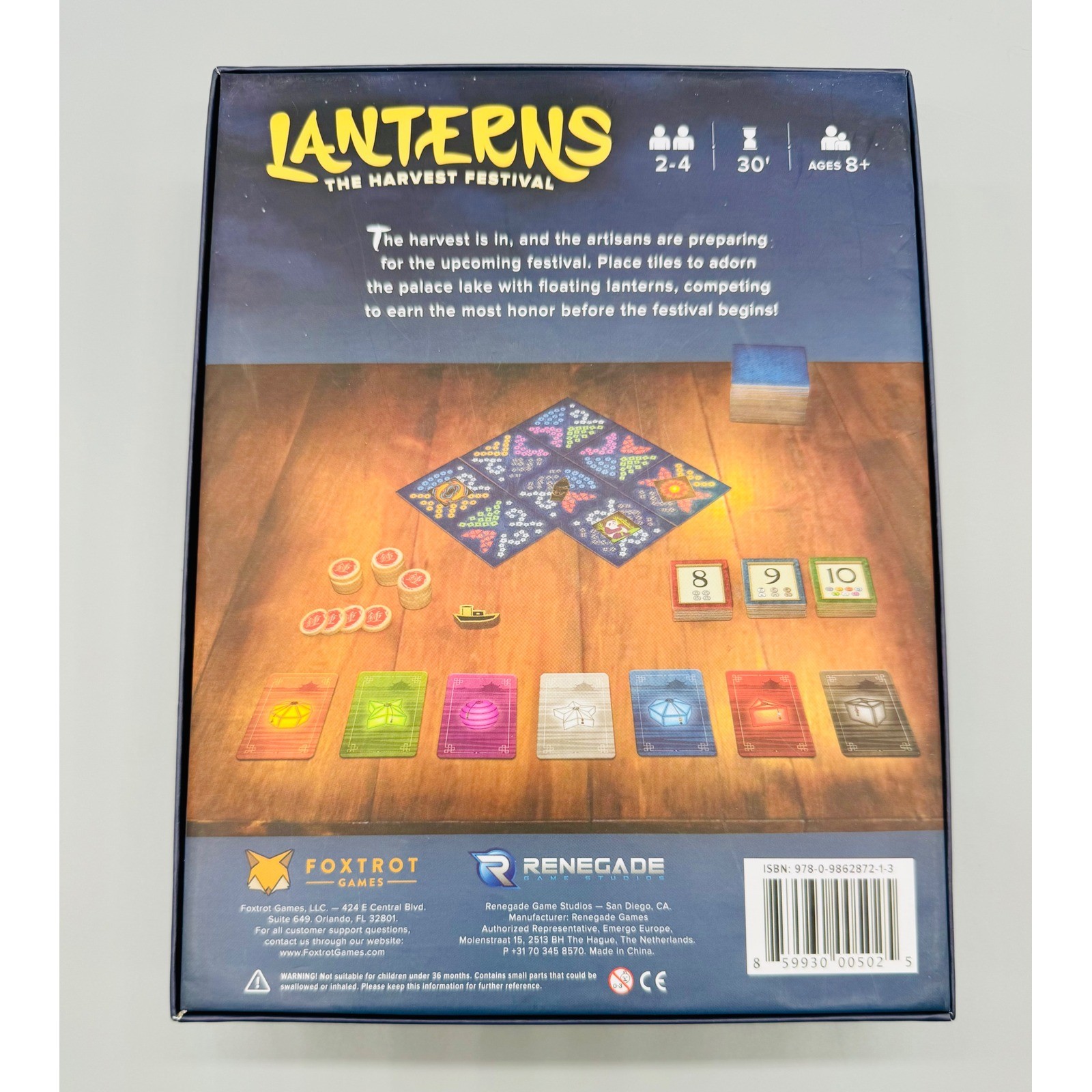 Foxtrot Games Lanterns The Harvest Festival Board Game Strategy Tile Placement