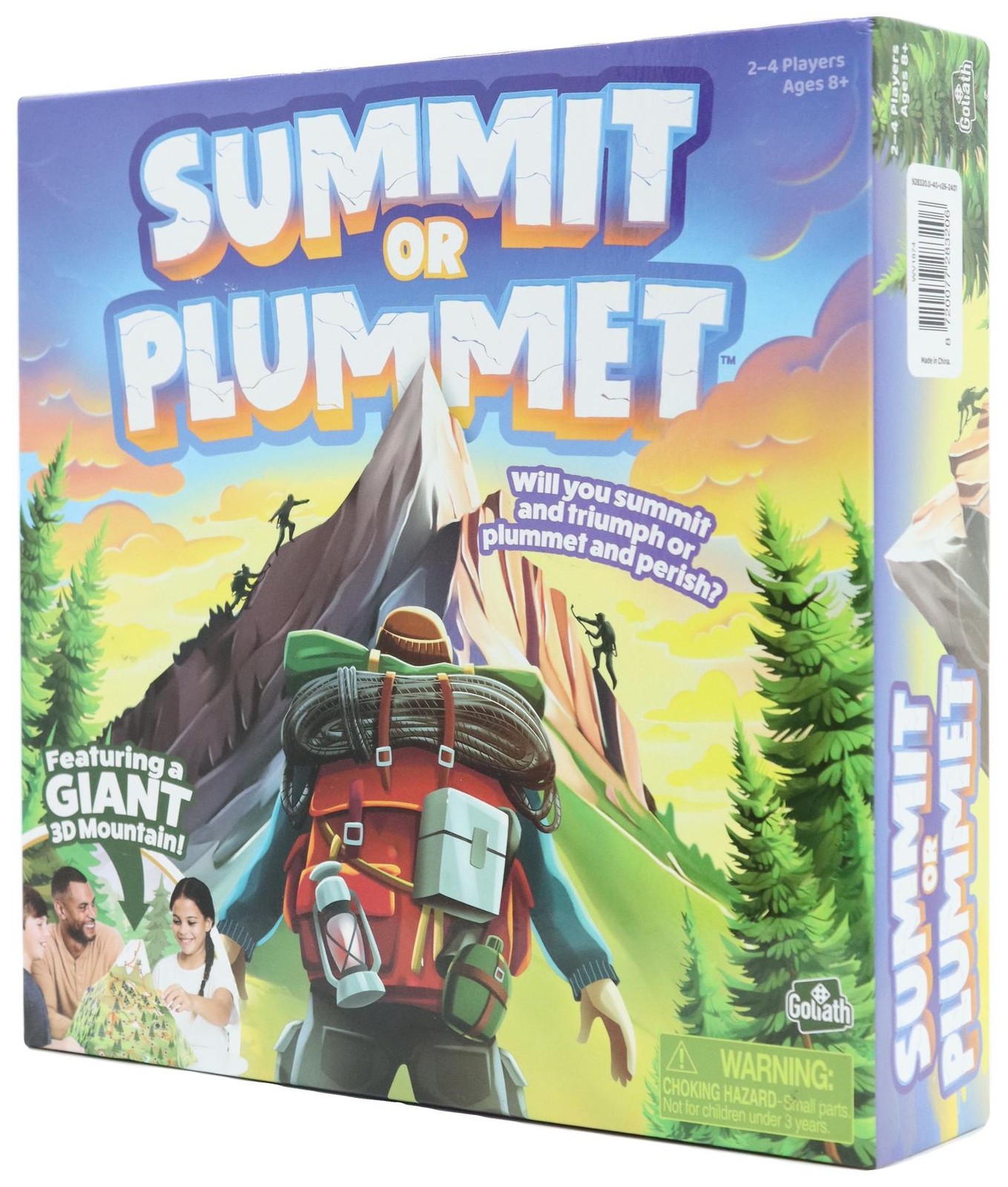 Goliath Summit or Plummet Game | Includes A Giant 13-Inch Tall 3D Mountain | 2-4