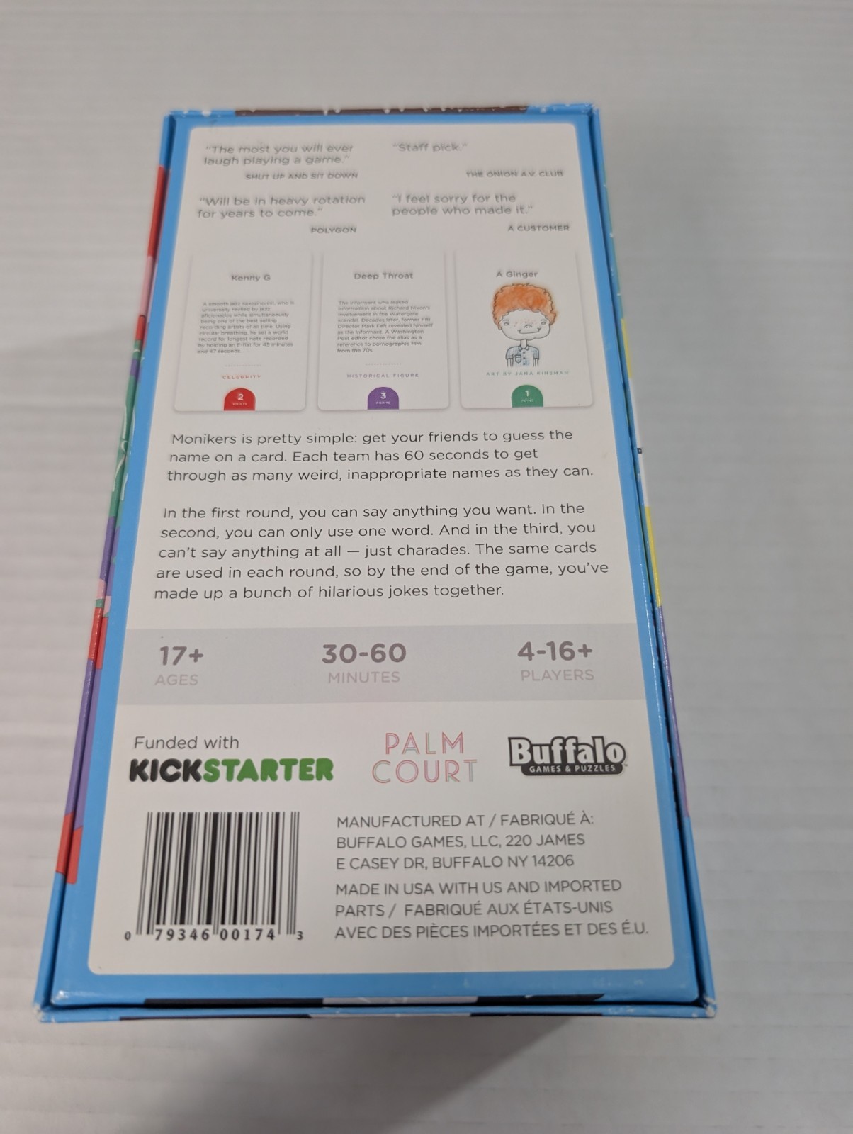NEW-MONIKERS: A Dumb Party Game That Respects Yr Intelligence Like Charades