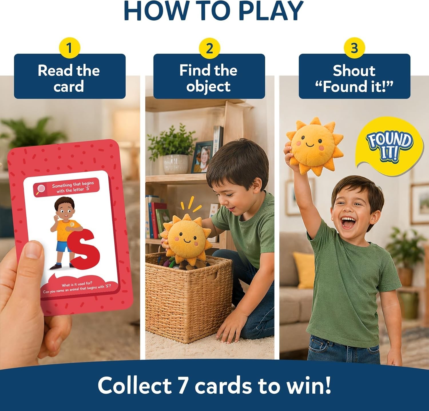 Found It! Educational Scavenger Hunt Card Game for Ages 4-7 – 50 Cards