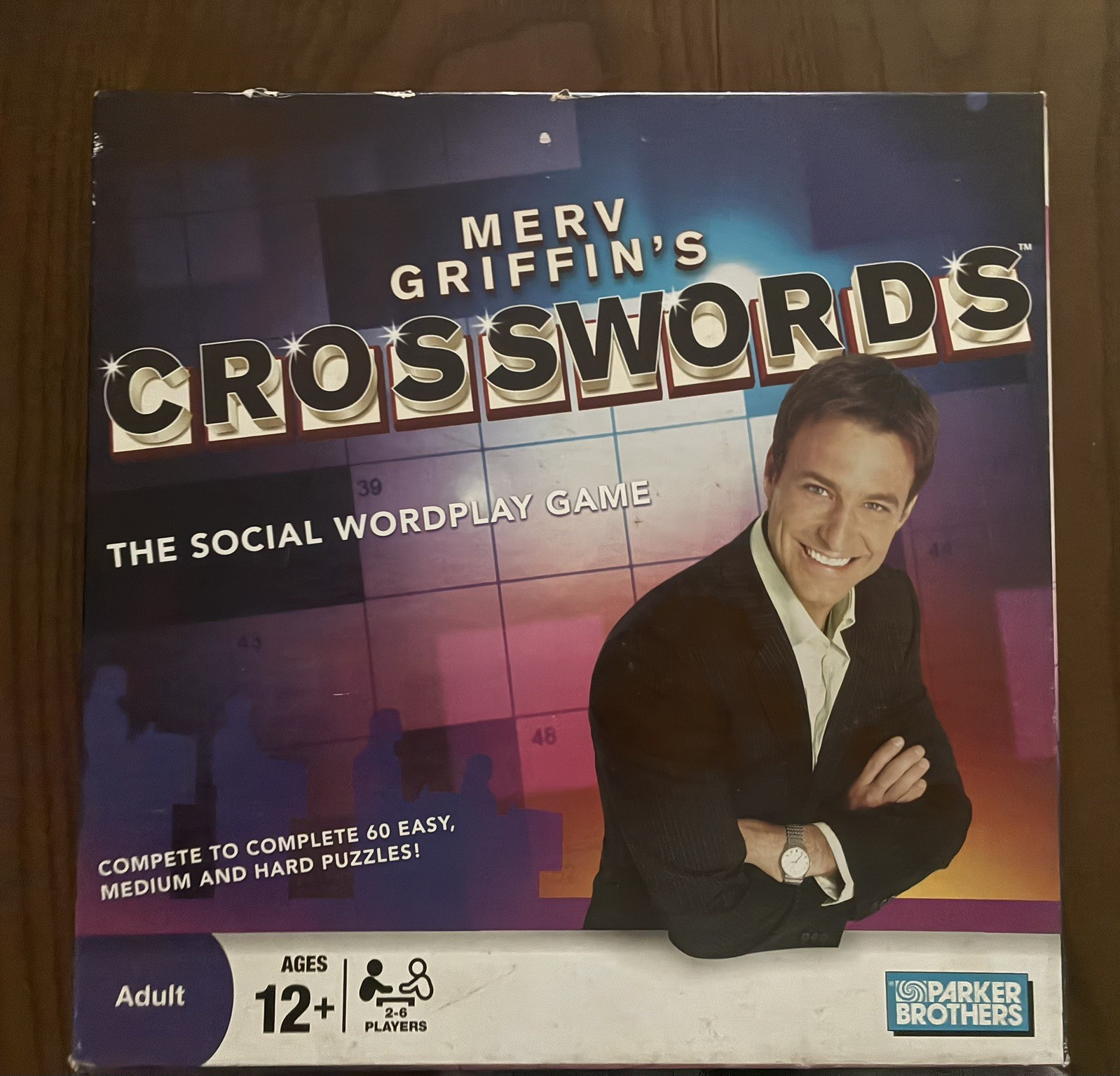 Merv Griffin’s CROSSWORDS Social Wordplay Game 2008 Parker Brothers Complete Fun