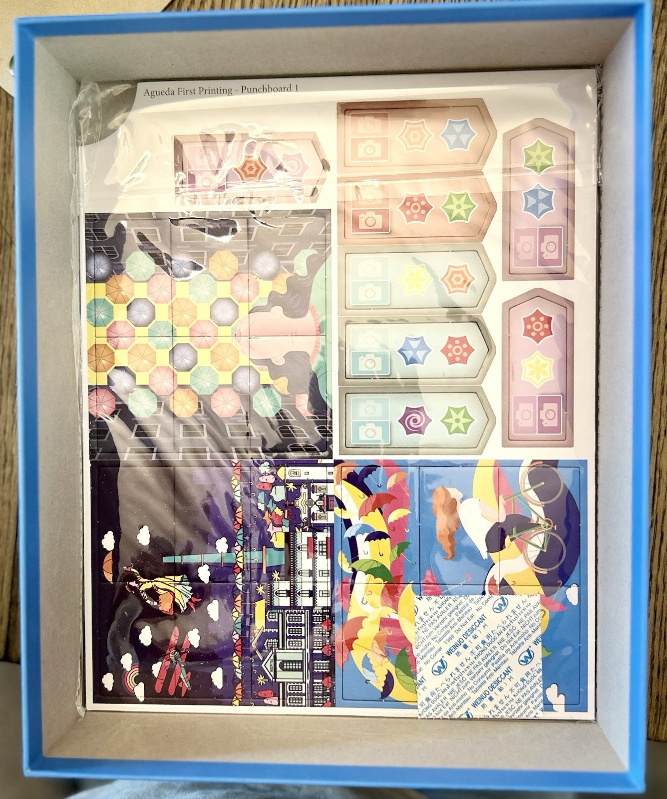 Águeda City of Umbrellas Board Game Unpunched ( Portuguese Version Included)