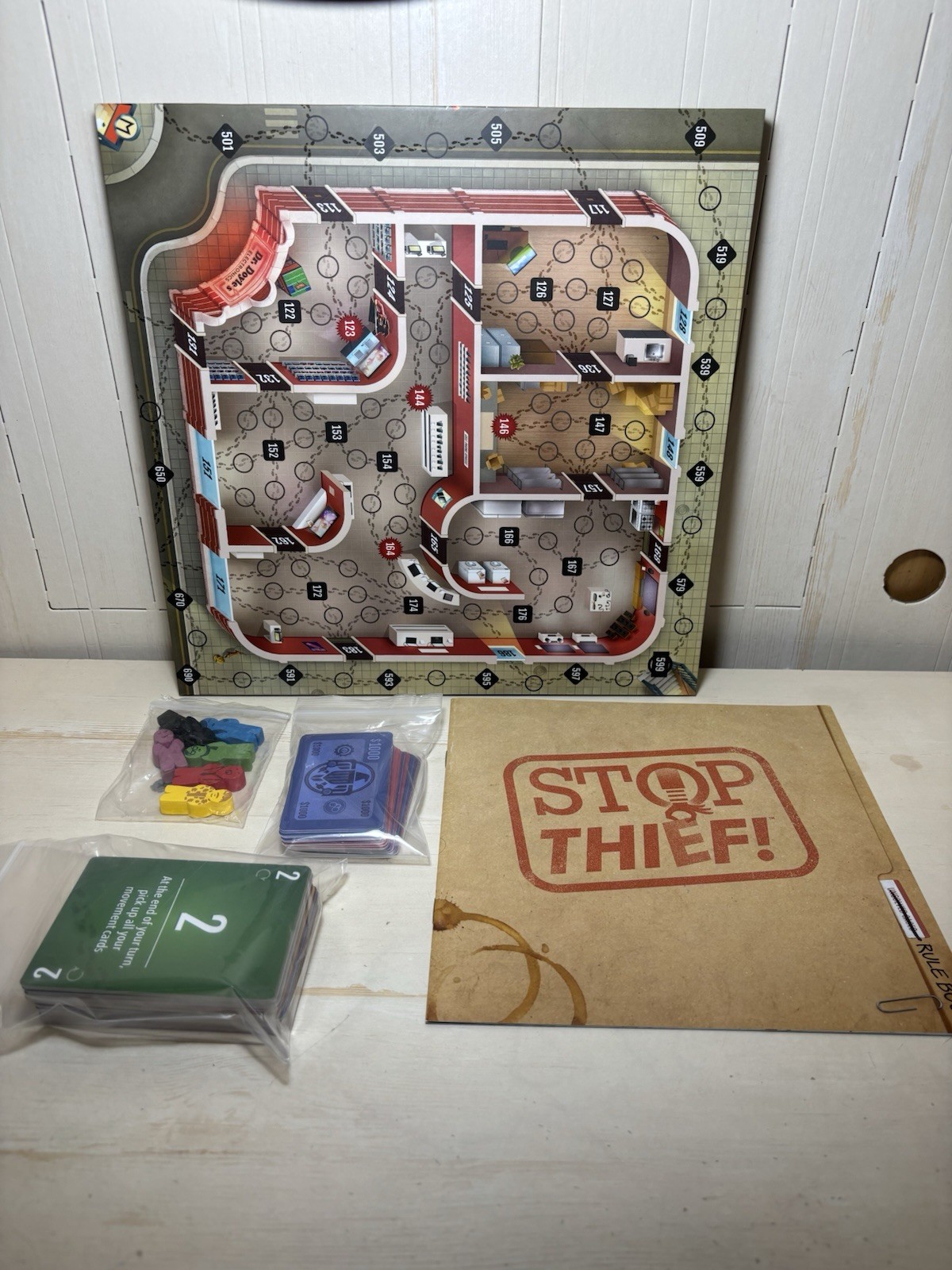 2017 STOP THIEF Board Game by Restoration Games COMPLETE Remake of Classic
