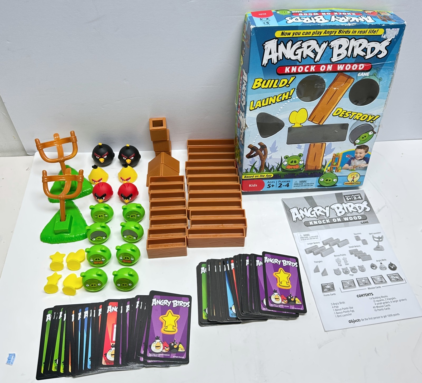 Angry Birds Knock On Wood – 2 Sets – 1st 100% Complete – 2nd Missing One Piece