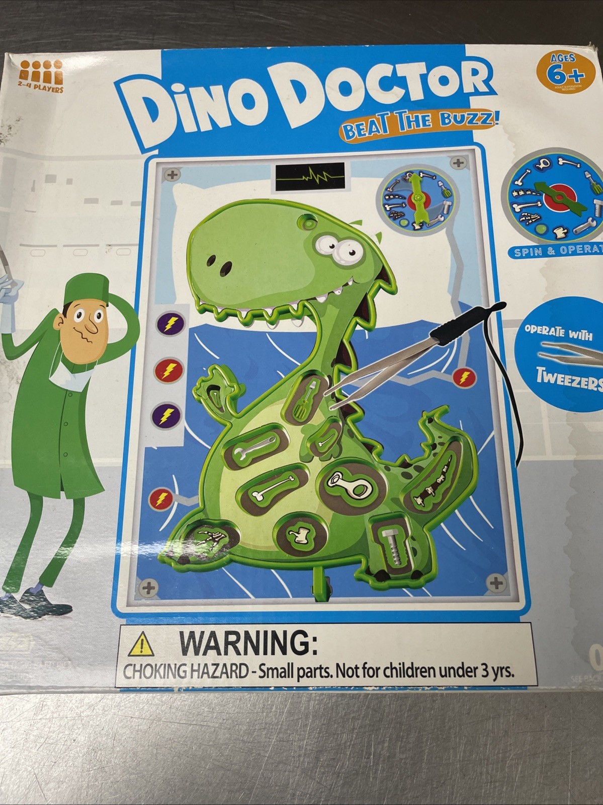 DINO DOCTOR WITH BUZZER 2 – 4 PLAYERS FUN OPERATION GAME