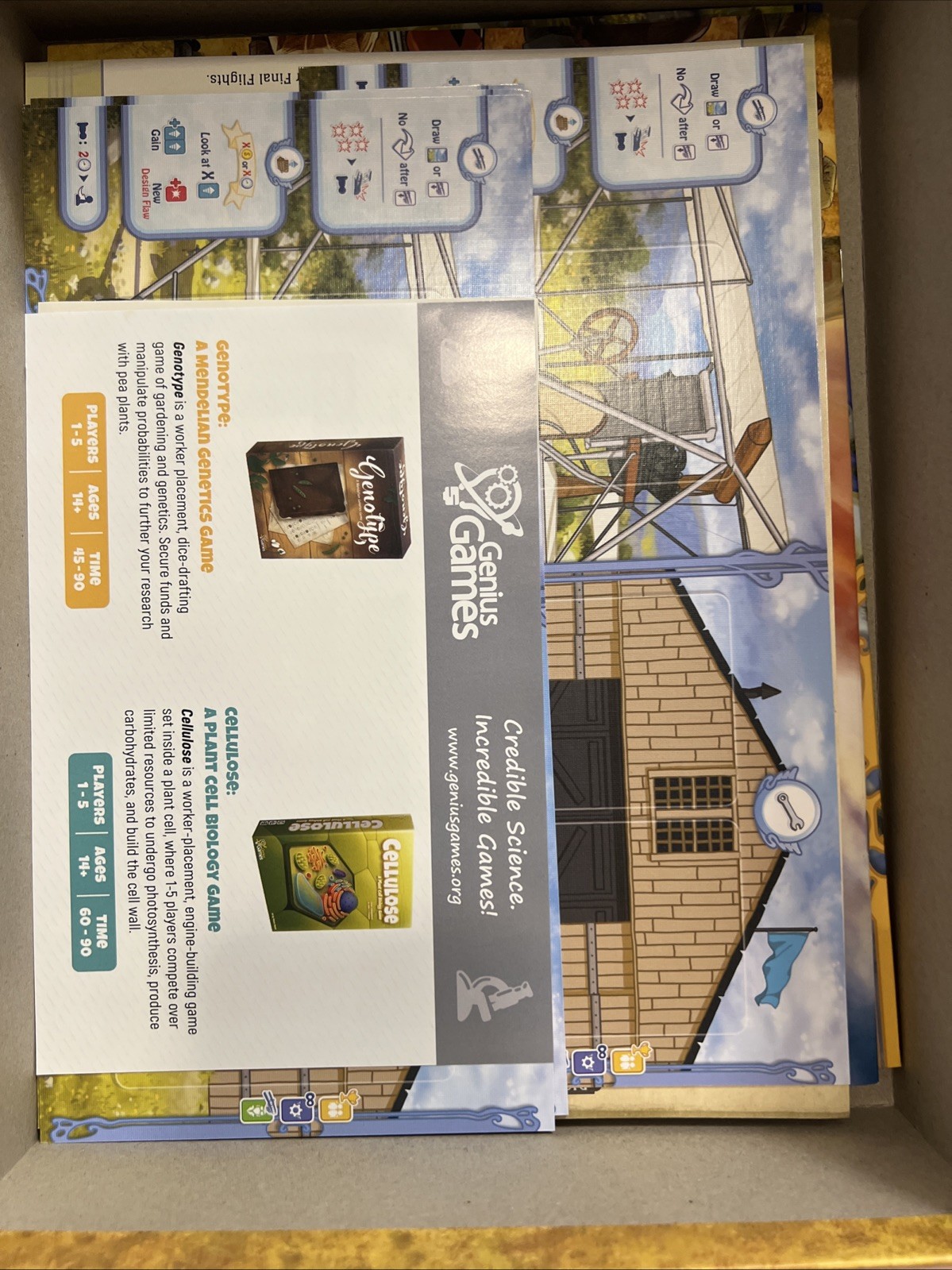 [open Box] First In Flight Board Game Sleeved family History Fun