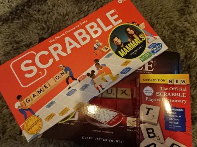 SCRABBLE DELUXE EDITION BOARD GAME, TRADITIONAL EDITION AND DICTIONARY BRANDED