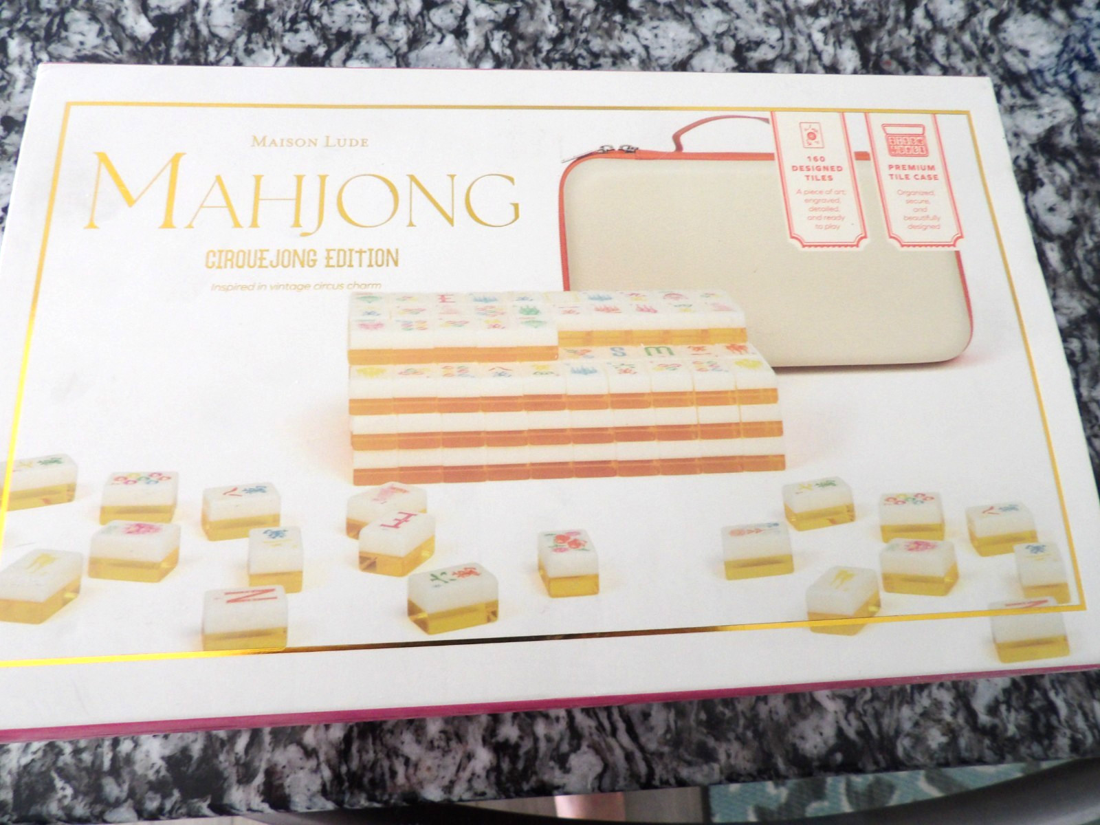 Maison Lude Cirquejong Mahjong Tiles 160 Piece Set with Carrying Case