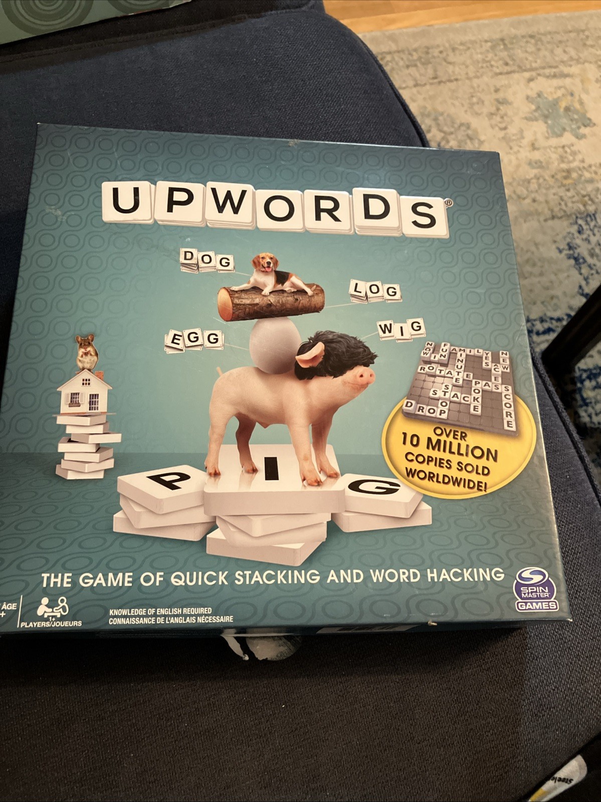 Upwords, The Game of Quick Stacking & Word Hacking with Stackable Letter Tile