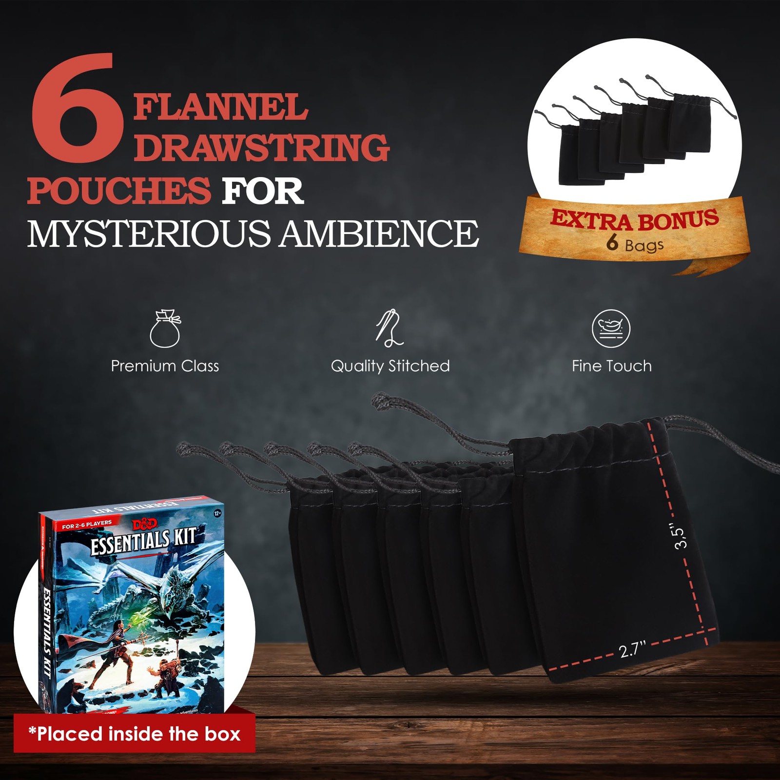 Craftycrocodile Dungeons And Dragons Essentials Kit – Set Bundled 6 Dice Sets