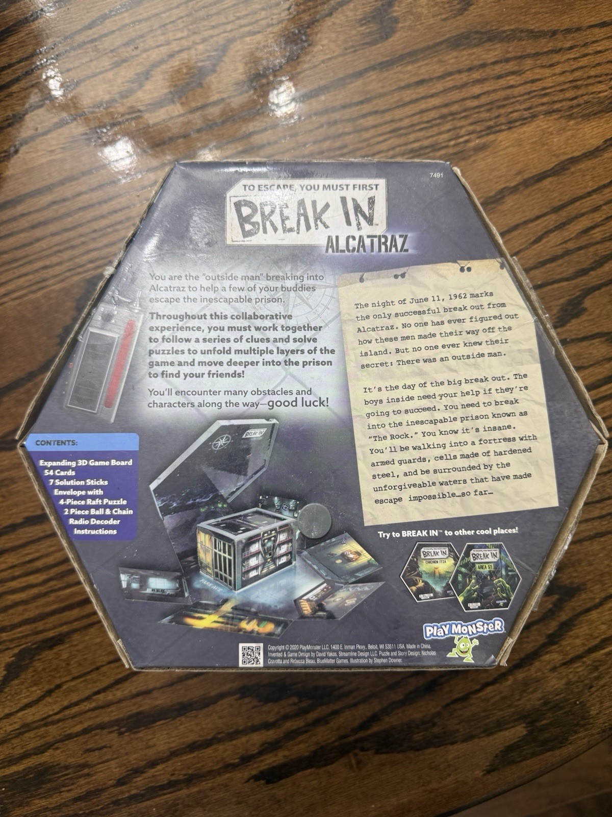 Break In Alcatraz Board Game Family Game Escape Room Game