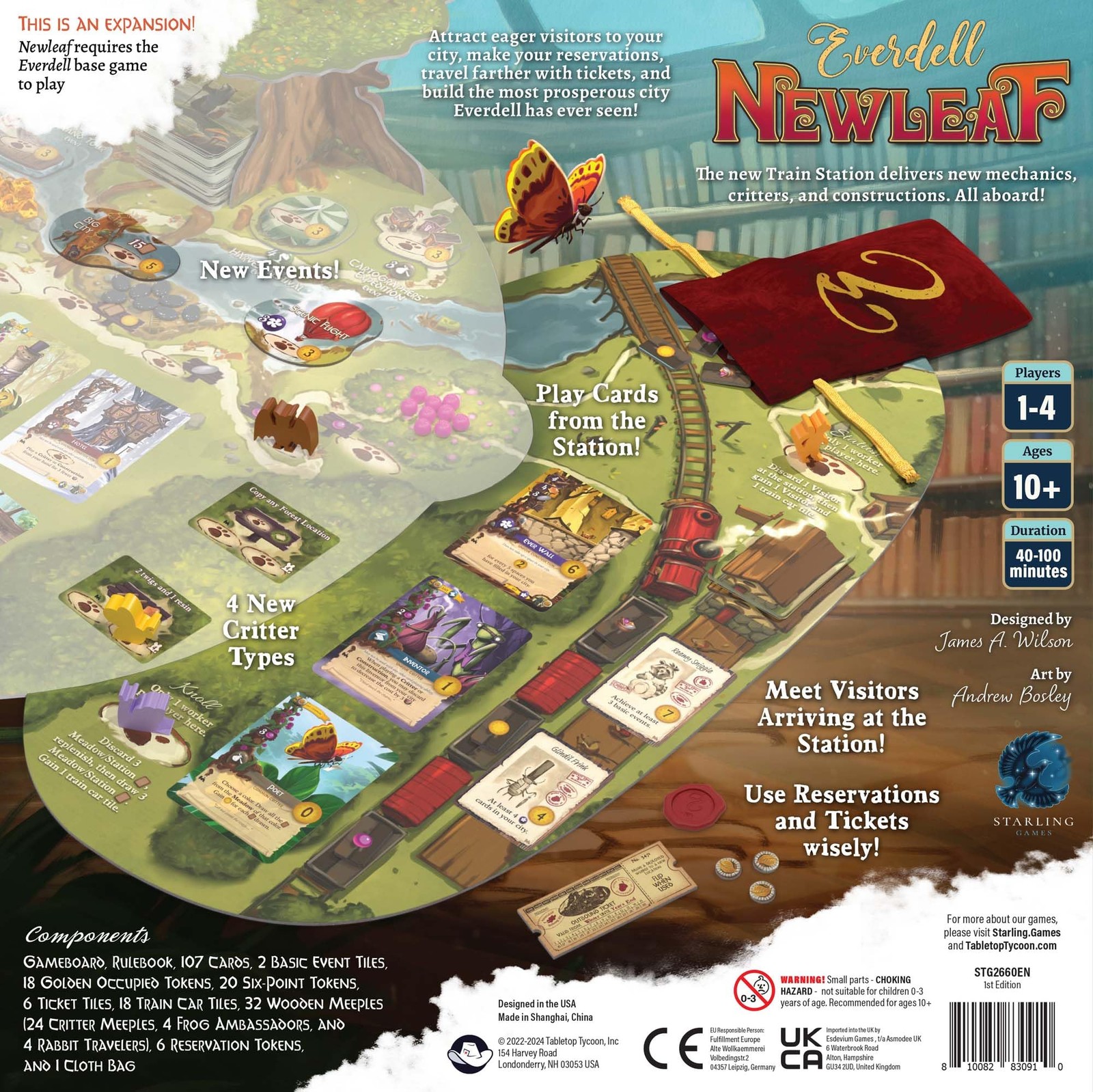 Starling Games Everdell Newleaf Game Add-On For Everdell Base Game Includes
