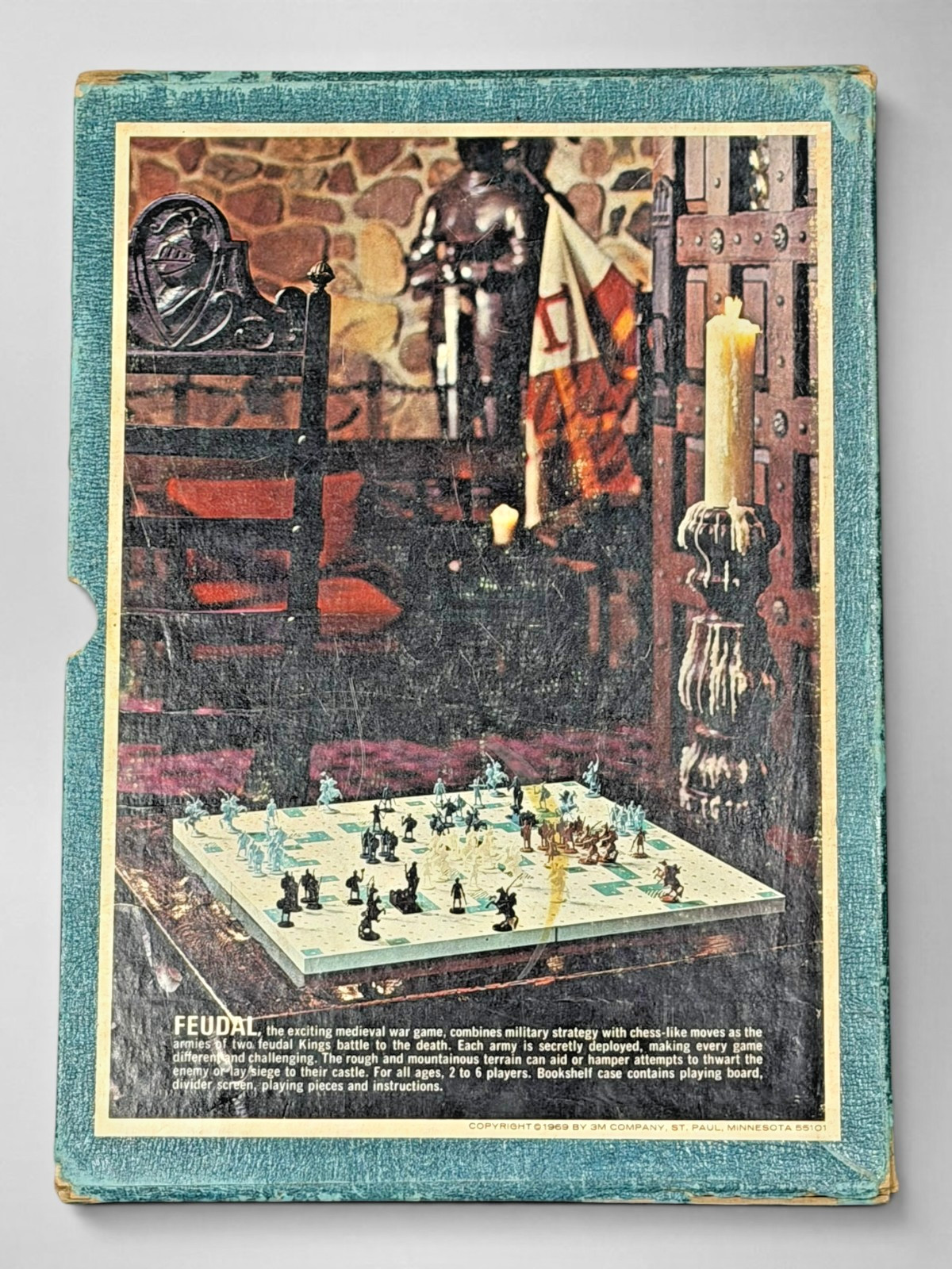 Vintage 3M Bookshelf Game FEUDAL Complete Strategy Board Game 1967