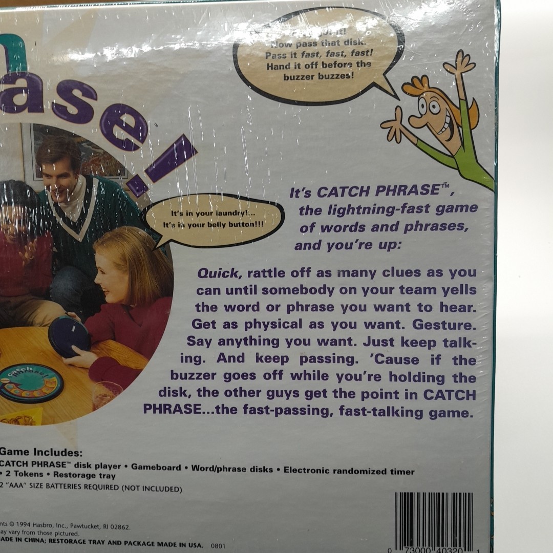 Catch Phrase Party Board Game Vintage 1994 Parker Brothers New Sealed