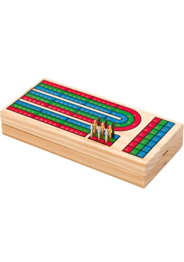 Regal Games Cribbage Board Game Set w/Storage – Fun Table Game with Wooden Board