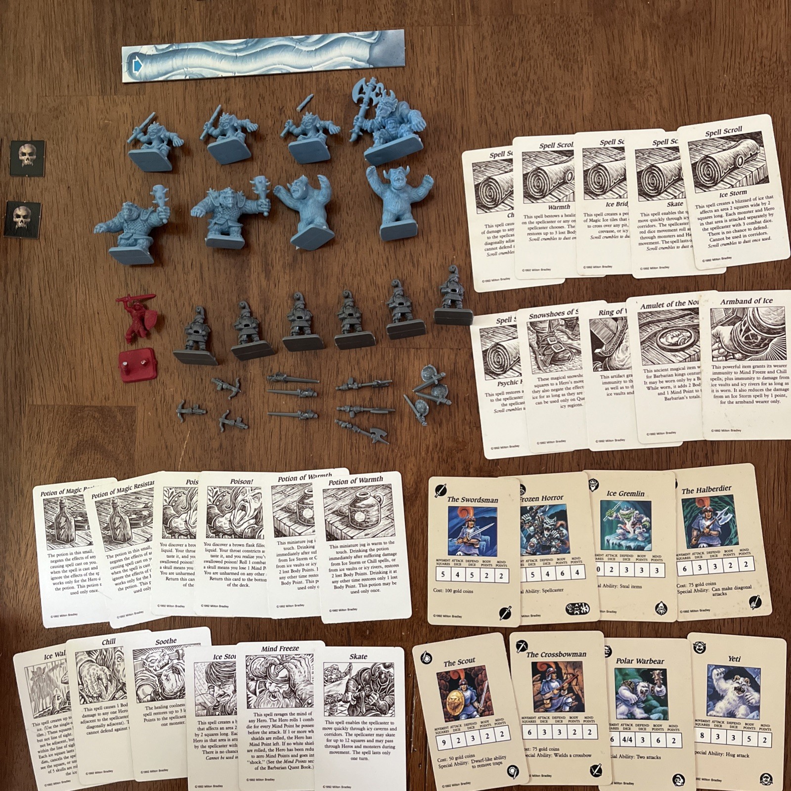 1992 Milton Bradley HeroQuest Barbarian Quest Pack, Near Complete W/Box + Extras