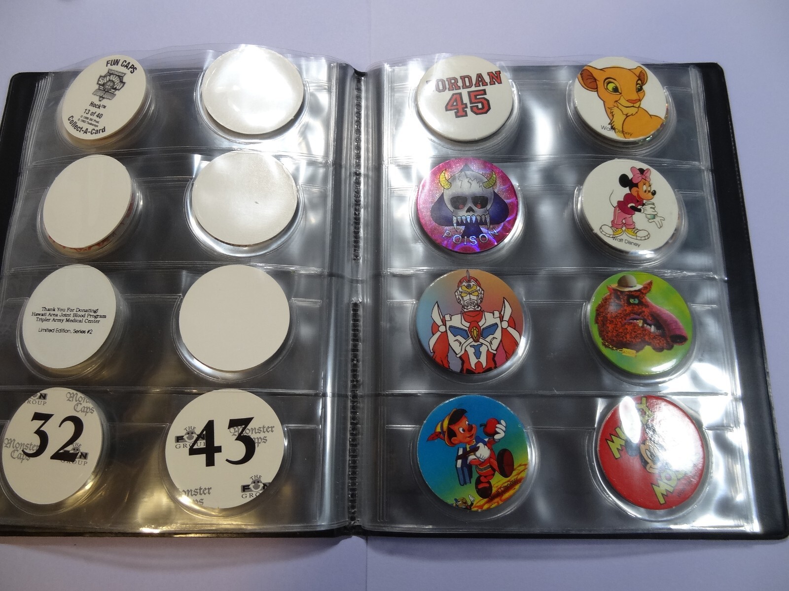 Pogs * 100 Miscellaneous Variety in Binder * 5 Slammers * Plastic & Metal