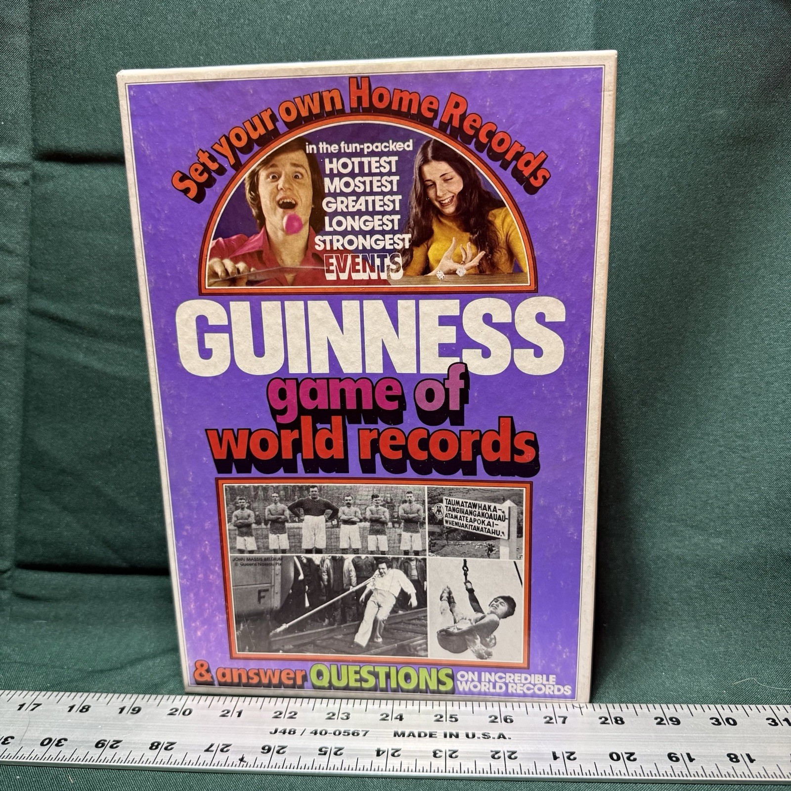 Vintage Guinness Game of World Records Board GAME 1975 Parker Brothers COMPLETE
