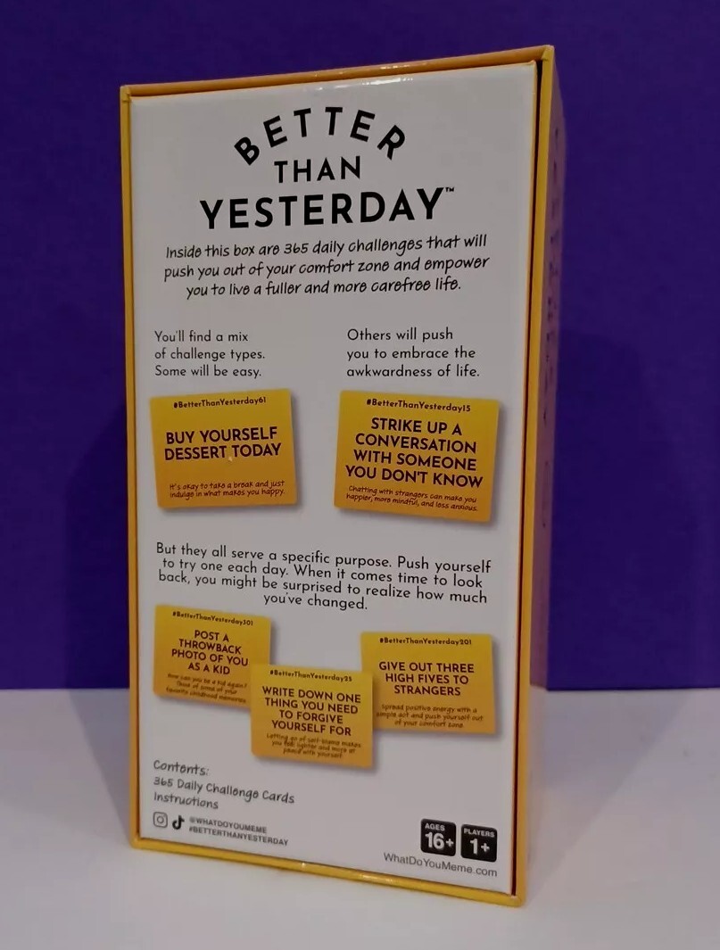 GAME- Better Than Yesterday-365 Daily Challenges-MEME-2022- Pre-owned/ Complete