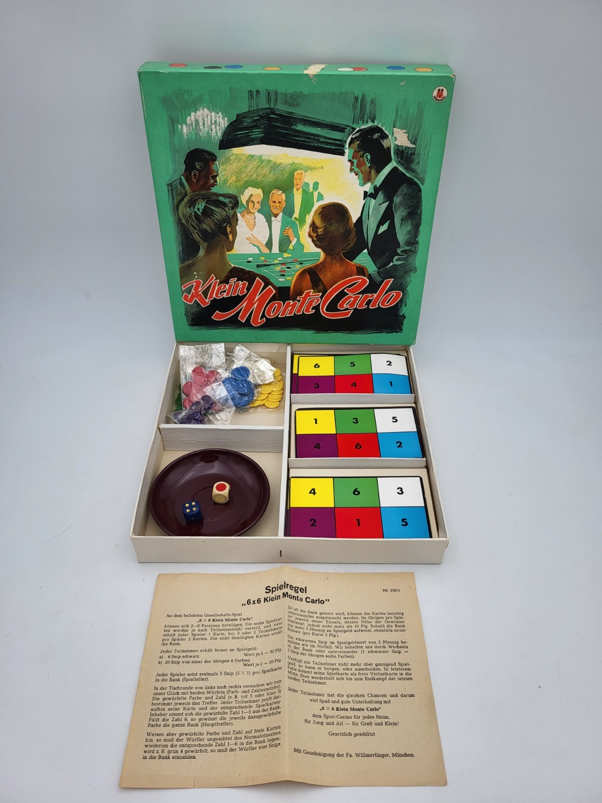 Unplayed # 6×6 Klein Monte Carlo # Casino Game # Games Schmidt # 1950s Vintage