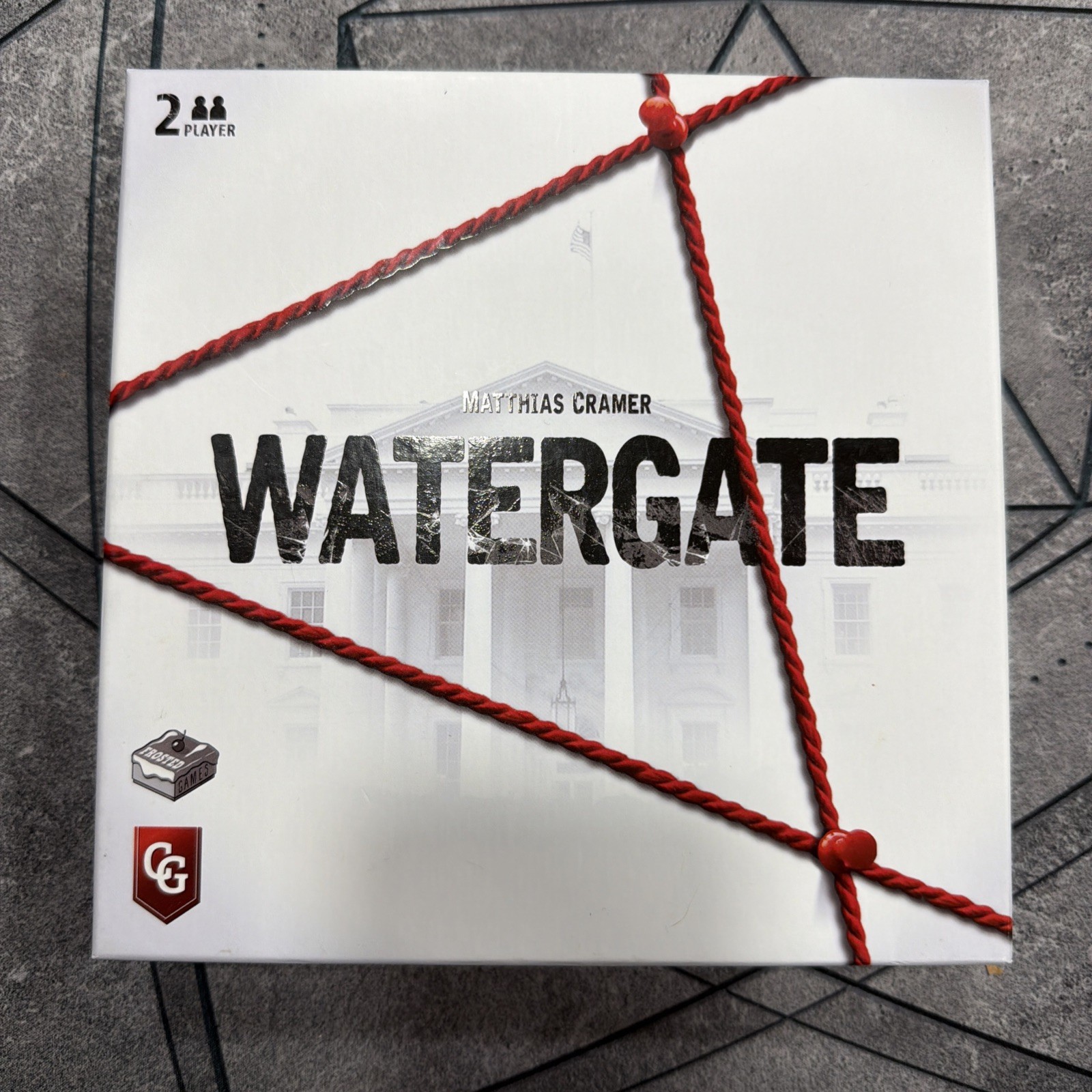Watergate board game 3D Insert White Edition Capstone Games Matthias Cramer